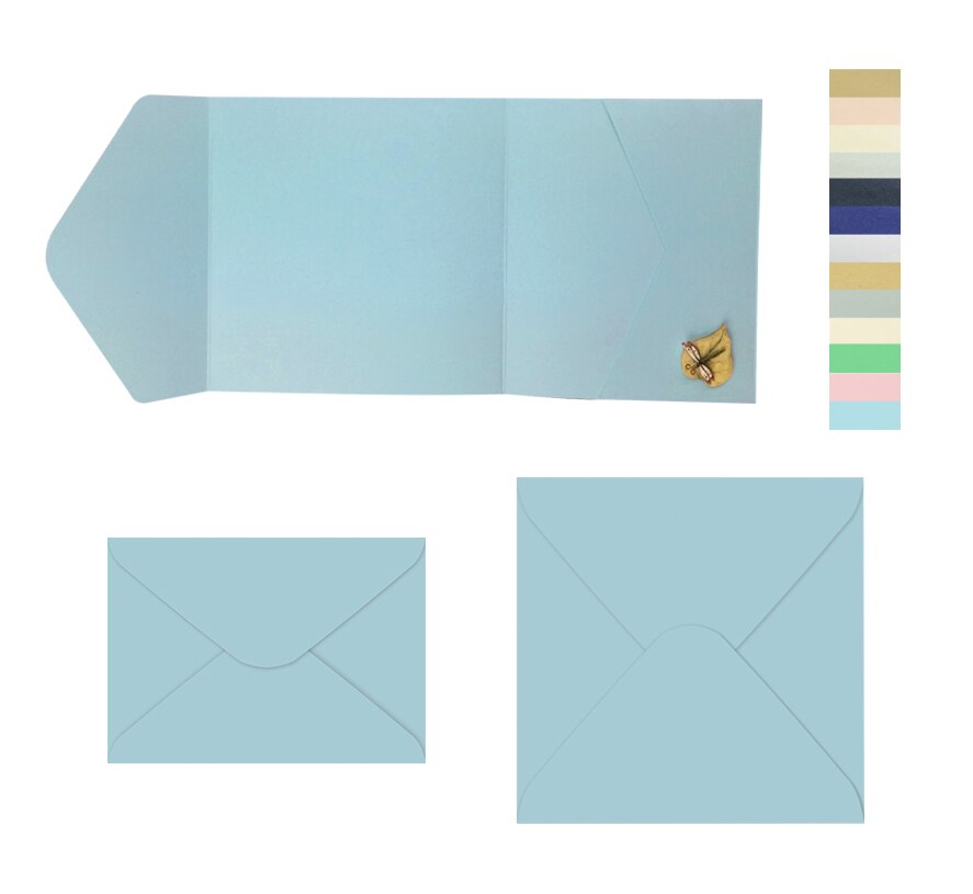 일치하는 봉투 사용 가능한 포켓 초대장과 25 개/몫 사각형 모양 봉투